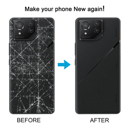 For Asus ROG Phone 9 Pro 5G Original Glass Battery Back Cover with Camera Frame(Matte Black) - Back Cover by buy2fix | Online Shopping UK | buy2fix