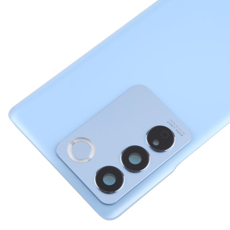 For vivo V27 / V27 Pro Battery Back Cover with Camera Lens Cover(Blue) - Back Cover by buy2fix | Online Shopping UK | buy2fix