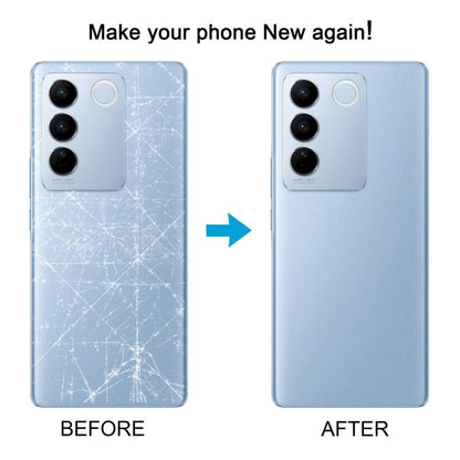 For vivo V27 / V27 Pro Battery Back Cover with Camera Lens Cover(Blue) - Back Cover by buy2fix | Online Shopping UK | buy2fix