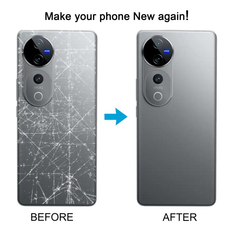 For vivo V40 Pro Battery Back Cover with Camera Lens Cover(Gray) - Back Cover by buy2fix | Online Shopping UK | buy2fix