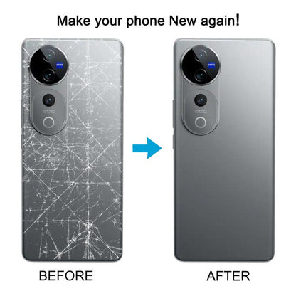 For vivo V40 Pro Battery Back Cover with Camera Lens Cover(Gray) - Back Cover by buy2fix | Online Shopping UK | buy2fix