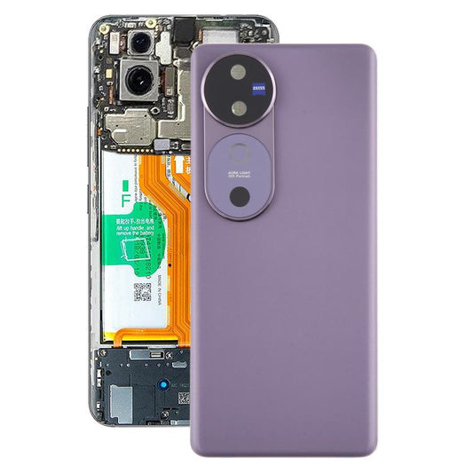 For vivo V40 Battery Back Cover with Camera Lens Cover(Purple) - Back Cover by buy2fix | Online Shopping UK | buy2fix