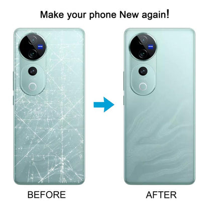 For vivo V40 Battery Back Cover with Camera Lens Cover(Blue) - Back Cover by buy2fix | Online Shopping UK | buy2fix