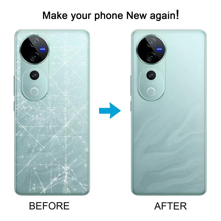 For vivo V40 Battery Back Cover with Camera Lens Cover(Gray) - Back Cover by buy2fix | Online Shopping UK | buy2fix