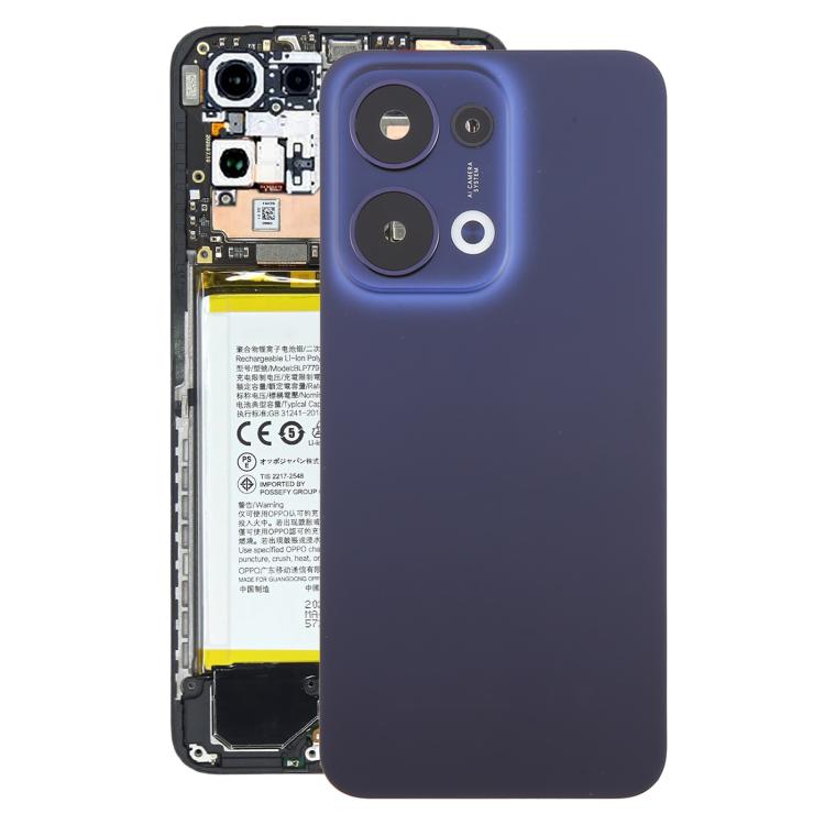 For OPPO Reno13 Original Battery Back Cover with Camera Lens Cover(Dark Blue) - Back Cover by buy2fix | Online Shopping UK | buy2fix