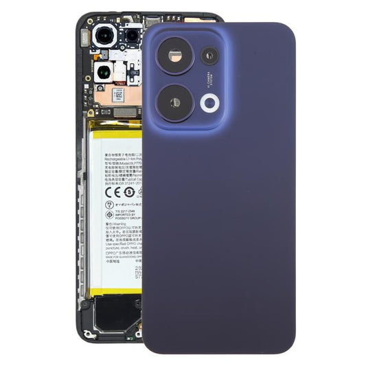 For OPPO Reno13 Original Battery Back Cover with Camera Lens Cover(Dark Blue) - Back Cover by buy2fix | Online Shopping UK | buy2fix