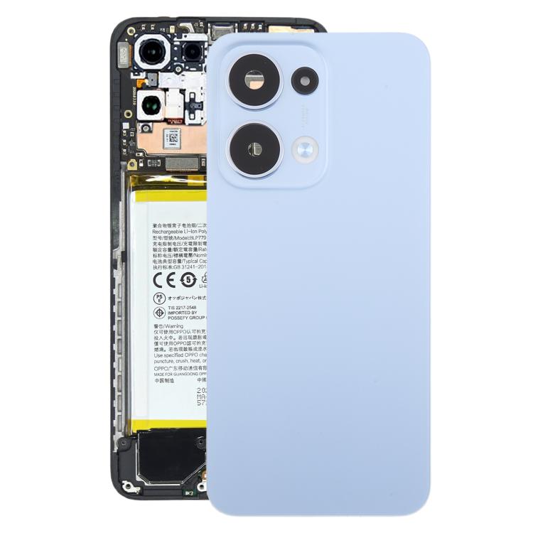 For OPPO Reno13 Original Battery Back Cover with Camera Lens Cover(Baby Blue) - Back Cover by buy2fix | Online Shopping UK | buy2fix
