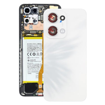 For OPPO Reno13 Original Battery Back Cover with Camera Lens Cover(White) - Back Cover by buy2fix | Online Shopping UK | buy2fix