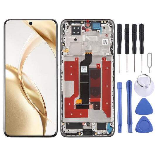 For Honor 200 Original LCD Screen Digitizer Full Assembly with Frame (Black) - LCD Screen by buy2fix | Online Shopping UK | buy2fix