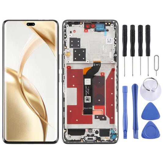 For Honor 200 Pro Original LCD Screen Digitizer Full Assembly with Frame (Black) - LCD Screen by buy2fix | Online Shopping UK | buy2fix