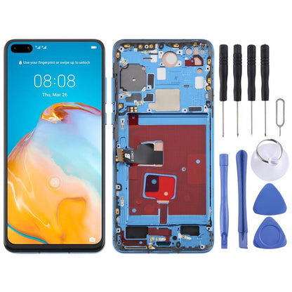 For Huawei P40 TFT LCD Screen Digitizer Full Assembly with Frame, Not Supporting Fingerprint Identification (Blue) - LCD Screen by buy2fix | Online Shopping UK | buy2fix