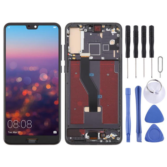 For Huawei P20 Pro TFT LCD Screen Digitizer Full Assembly with Frame(Blue) - LCD Screen by buy2fix | Online Shopping UK | buy2fix
