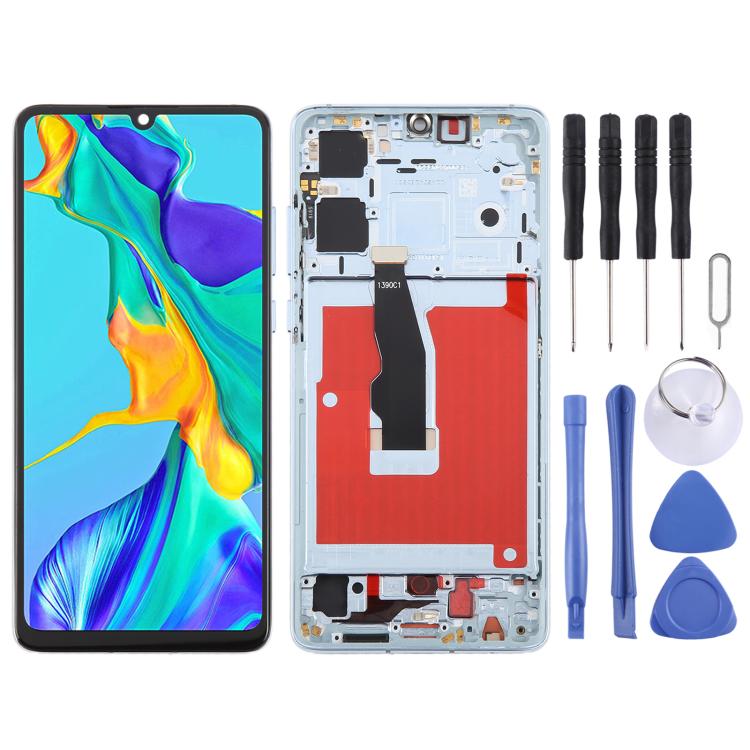 For Huawei P30 TFT LCD Screen Digitizer Full Assembly with Frame, Not Supporting Fingerprint Identification (Blue) - LCD Screen by buy2fix | Online Shopping UK | buy2fix