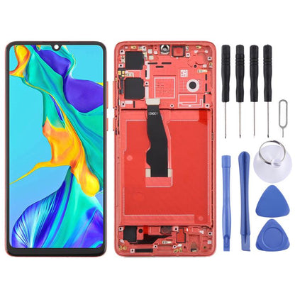 For Huawei P30 TFT LCD Screen Digitizer Full Assembly with Frame, Not Supporting Fingerprint Identification (Red) - LCD Screen by buy2fix | Online Shopping UK | buy2fix