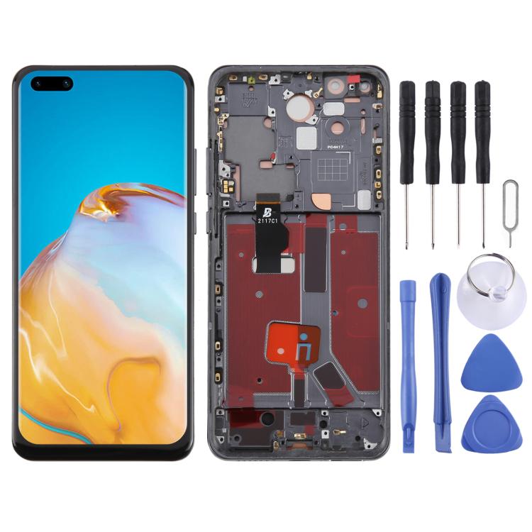 For Huawei P40 Pro TFT LCD Screen Digitizer Full Assembly with Frame, Not Supporting Fingerprint Identification (Black) - LCD Screen by buy2fix | Online Shopping UK | buy2fix