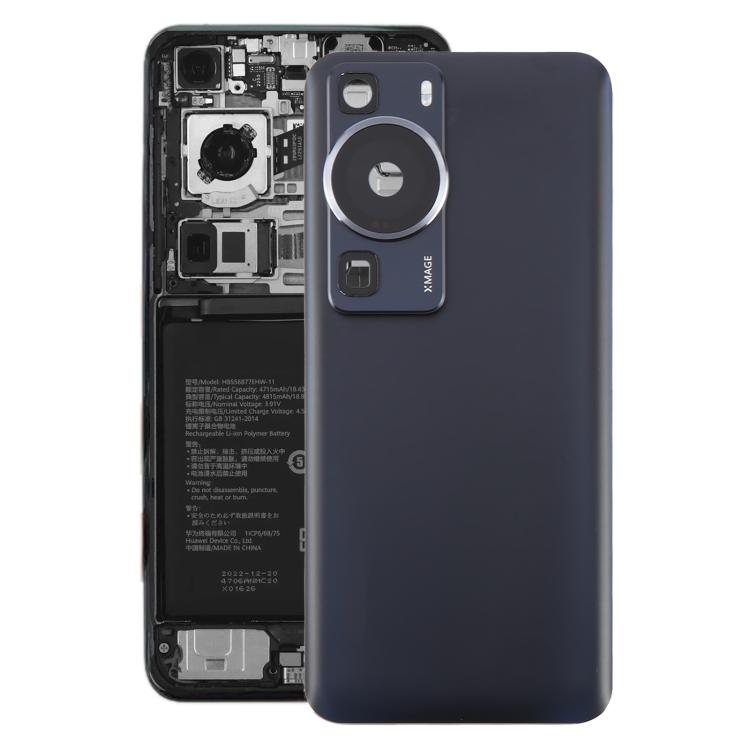 For Huawei P60 Battery Back Cover with Camera Lens Cover(Black) - Back Cover by buy2fix | Online Shopping UK | buy2fix