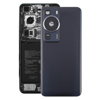 For Huawei P60 Battery Back Cover with Camera Lens Cover(Black) - Back Cover by buy2fix | Online Shopping UK | buy2fix