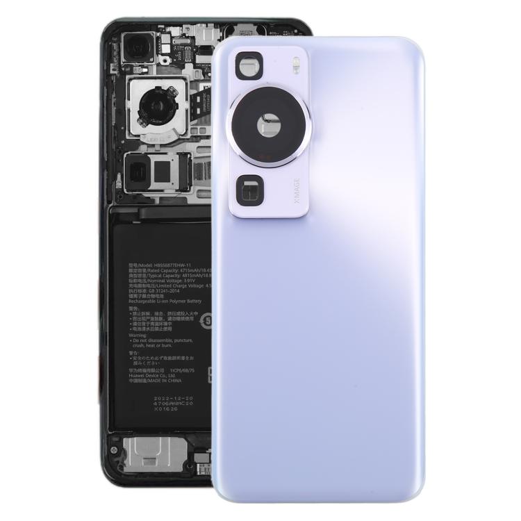 For Huawei P60 Battery Back Cover with Camera Lens Cover(Purple) - Back Cover by buy2fix | Online Shopping UK | buy2fix
