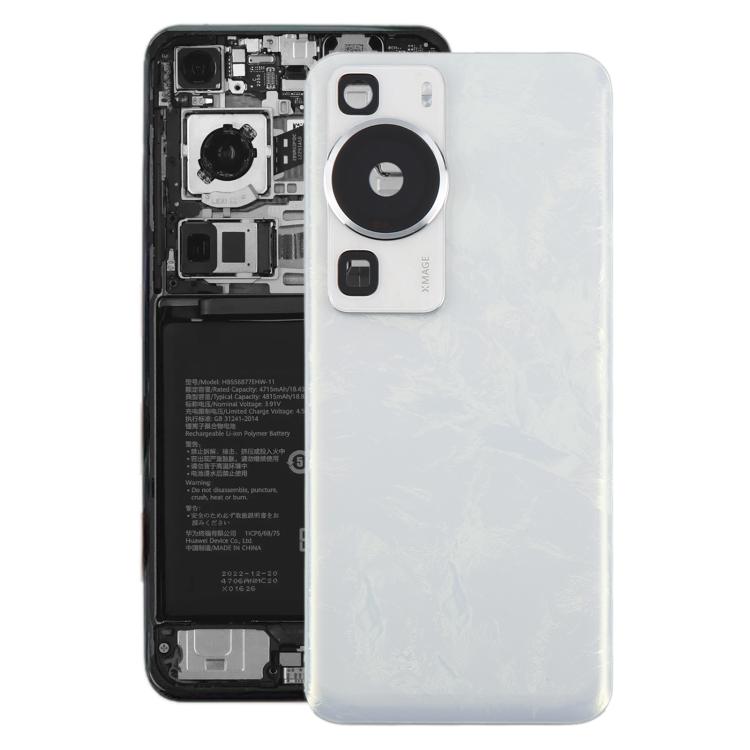 For Huawei P60 Battery Back Cover with Camera Lens Cover(White) - Back Cover by buy2fix | Online Shopping UK | buy2fix