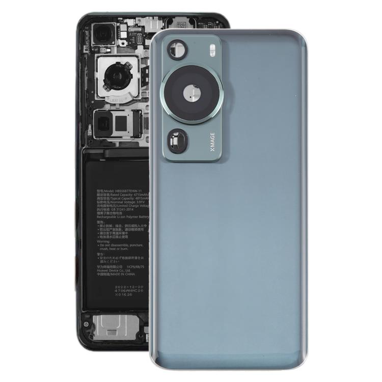 For Huawei P60 Pro Battery Back Cover with Camera Lens Cover(Green) - Back Cover by buy2fix | Online Shopping UK | buy2fix