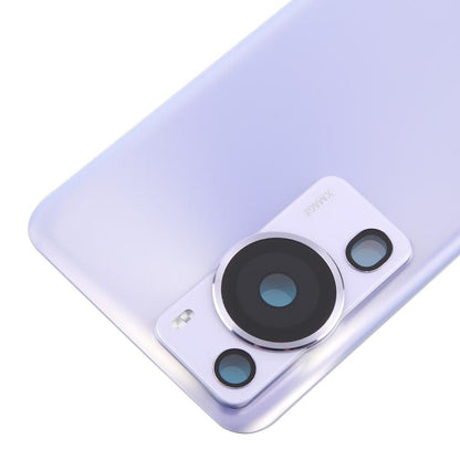 For Huawei P60 Pro Battery Back Cover with Camera Lens Cover(Purple) - Back Cover by buy2fix | Online Shopping UK | buy2fix