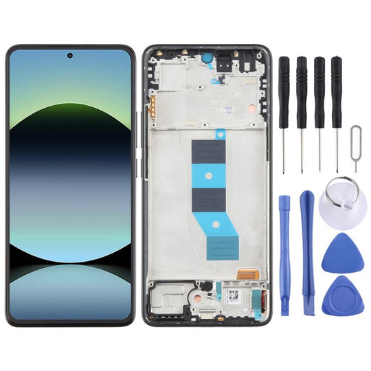 For Xiaomi Redmi Note 14 5G AMOLED Original LCD Screen Digitizer Full Assembly with Frame (Black)