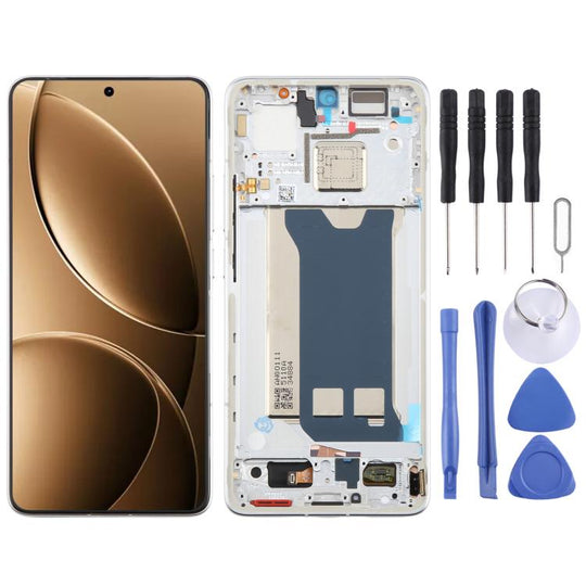 For Xiaomi Redmi K80 AMOLED Original LCD Screen Digitizer Full Assembly with Frame (Silver)