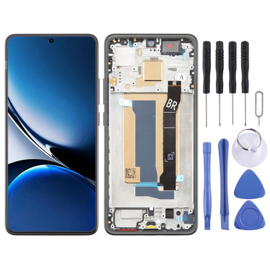 For Xiaomi Redmi Turbo 4 AMOLED Original LCD Screen Digitizer Full Assembly with Frame (Black) - LCD Screen by buy2fix | Online Shopping UK | buy2fix