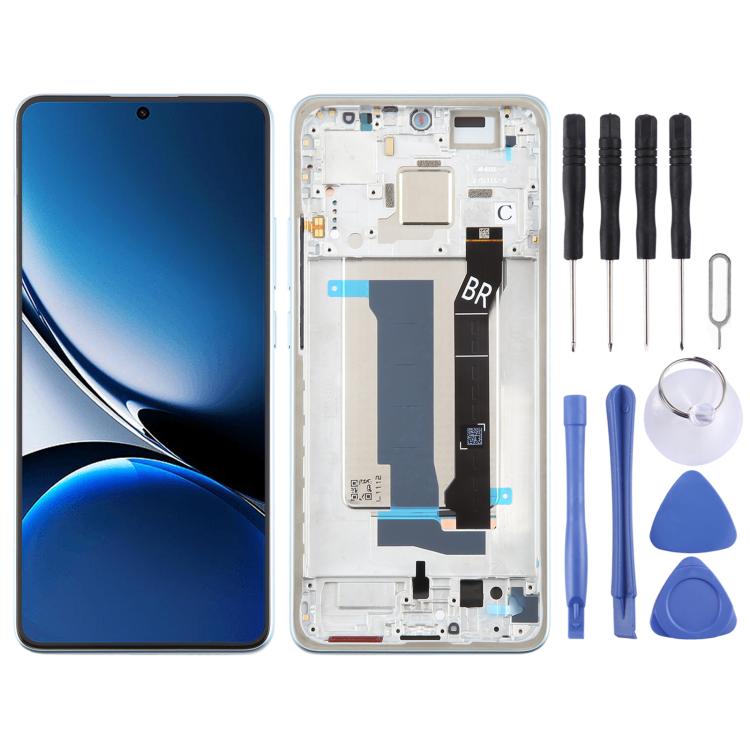 For Xiaomi Redmi Turbo 4 AMOLED Original LCD Screen Digitizer Full Assembly with Frame (Blue) - LCD Screen by buy2fix | Online Shopping UK | buy2fix