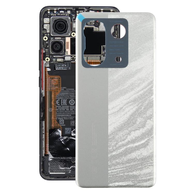 For Xiaomi Poco M7 Pro 5G Original Battery Back Cover(Silver) - Back Cover by buy2fix | Online Shopping UK | buy2fix