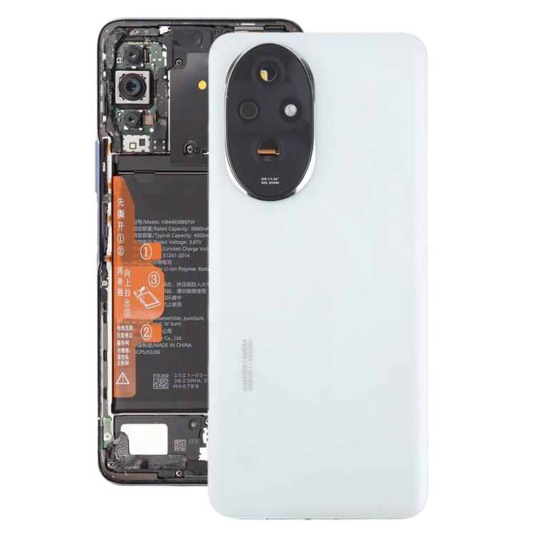 For Honor 200 OEM Battery Back Cover with Camera Lens Cover(White) - Back Cover by buy2fix | Online Shopping UK | buy2fix