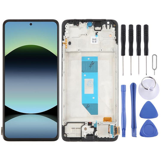 For Xiaomi Redmi Note 14 4G AMOLED Original LCD Screen Digitizer Full Assembly with Frame (Black)