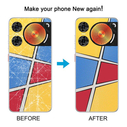 For ZTE nubia Music 2 Glass Battery Back Cover with Adhesive(White) - For ZTE by buy2fix | Online Shopping UK | buy2fix