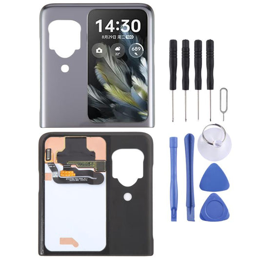 For OPPO Find N3 Flip Original LCD Secondary Screen with Digitizer Full Assembly (Black) - LCD Screen by buy2fix | Online Shopping UK | buy2fix