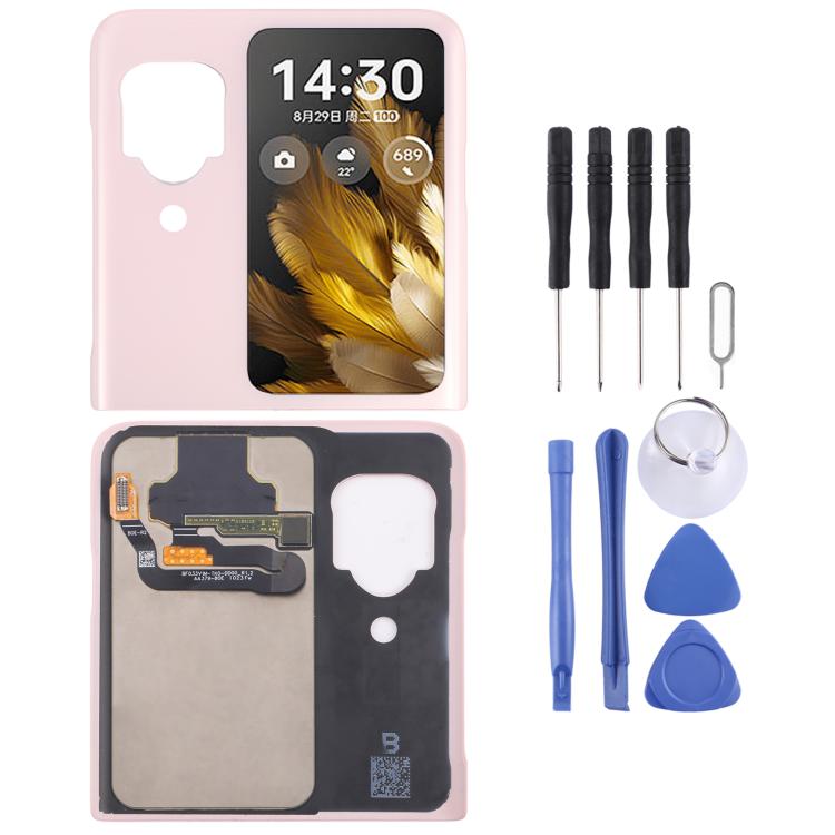 For OPPO Find N3 Flip Original LCD Secondary Screen with Digitizer Full Assembly (Pink) - LCD Screen by buy2fix | Online Shopping UK | buy2fix