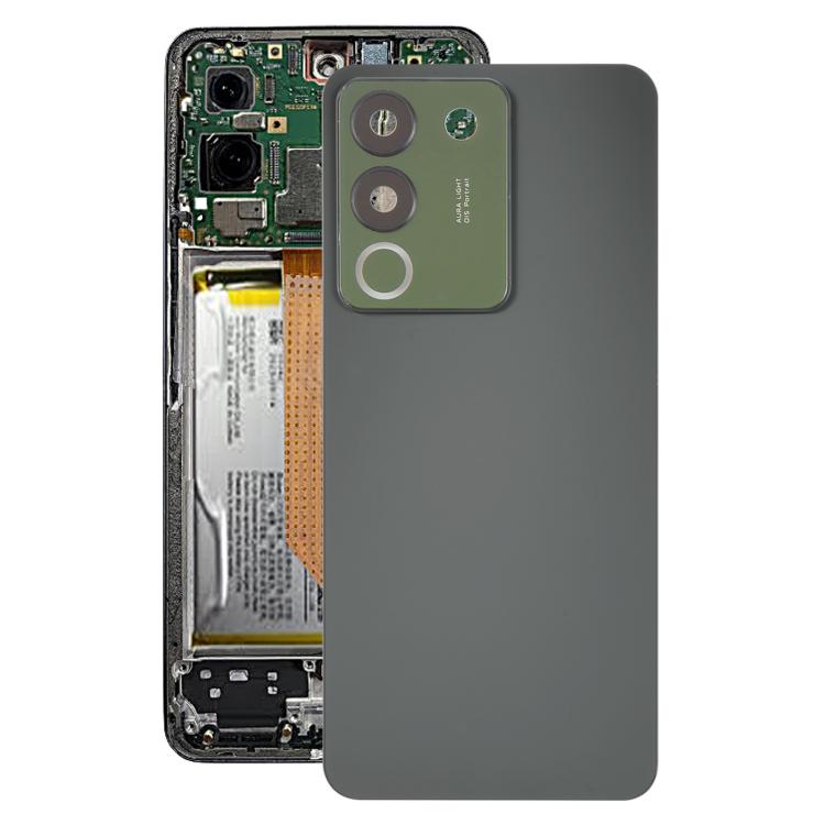 For vivo V29e Back Cover with Camera Lens Cover(Black) - Back Cover by buy2fix | Online Shopping UK | buy2fix