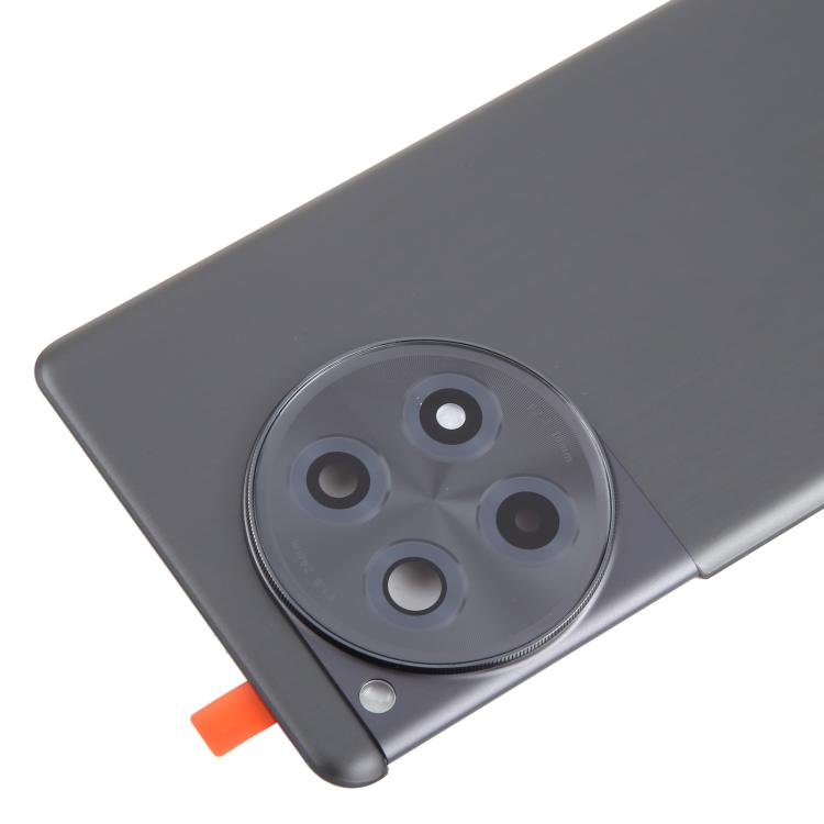 For OnePlus 12R Back Cover with Camera Lens Cover(Black) - Back Cover by buy2fix | Online Shopping UK | buy2fix