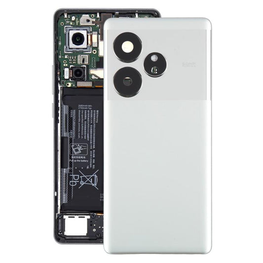 For Realme GT 6 Global Original Back Cover with Camera Lens Cover(Silver) - Back Cover by buy2fix | Online Shopping UK | buy2fix