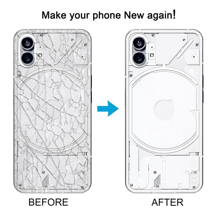 For Nothing Phone 1 A063 Glass Battery Back Cover(Transparent black) - For Nothing by buy2fix | Online Shopping UK | buy2fix