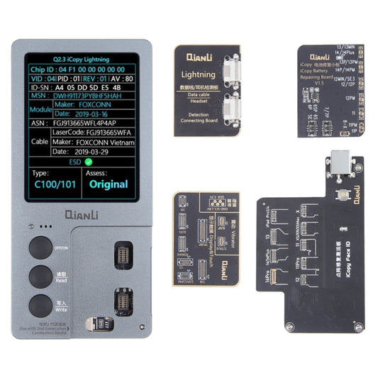 For iPhone 6 - 14 Pro Max 5 in 1 Qianli iCopy Plus 2.2 Repair Detection Programmer Set - Repair Programmer by QIANLI | Online Shopping UK | buy2fix