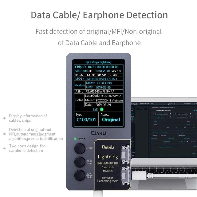 For iPhone 6 - 14 Pro Max 5 in 1 Qianli iCopy Plus 2.2 Repair Detection Programmer Set - Repair Programmer by QIANLI | Online Shopping UK | buy2fix