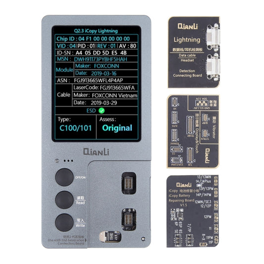For iPhone 6 - 14 Pro Max 3 in 1 Qianli iCopy Plus 2.2 Repair Detection Programmer Set - Repair Programmer by QIANLI | Online Shopping UK | buy2fix