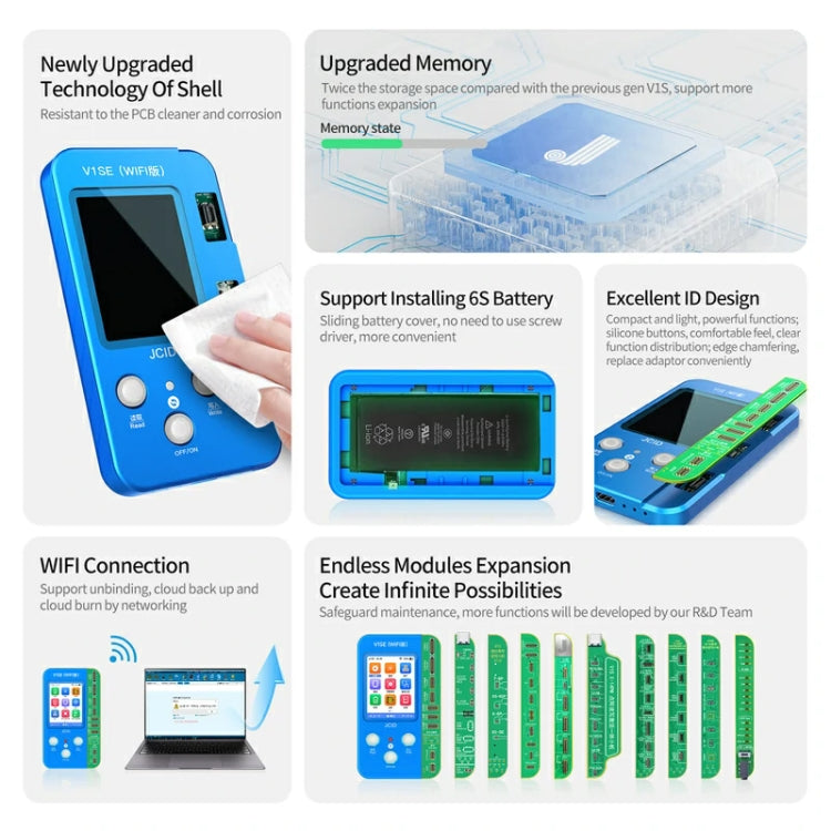 JC V1SE Mobile Phone Code Reading Programmer Set For iPhone - Repair Programmer by JCID | Online Shopping UK | buy2fix