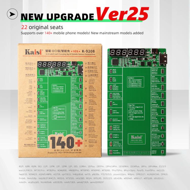 Kaisi K-9208 2025 Version Activated And Charging Jig Test Tools (Green) - Test Tools by Kaisi | Online Shopping UK | buy2fix
