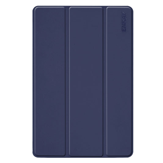 ENKAY High Quality PU Leather + Plastic Bottom Smart Case with Three-folding Holder for Samsung Galaxy Tab S5e 10.5 T720 / T725(Dark Blue) - Tab S5E 10.5 T720 / T725 by ENKAY | Online Shopping UK | buy2fix