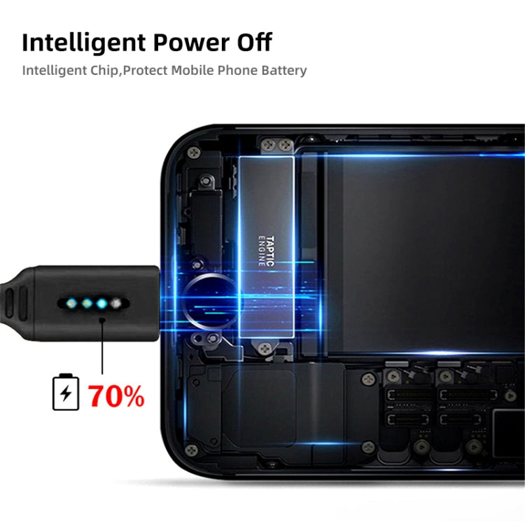 8 Pin Interface Zinc Alloy Marquee Luminous Intelligent Automatic Power off Charging Data Cable(glod) by buy2fix