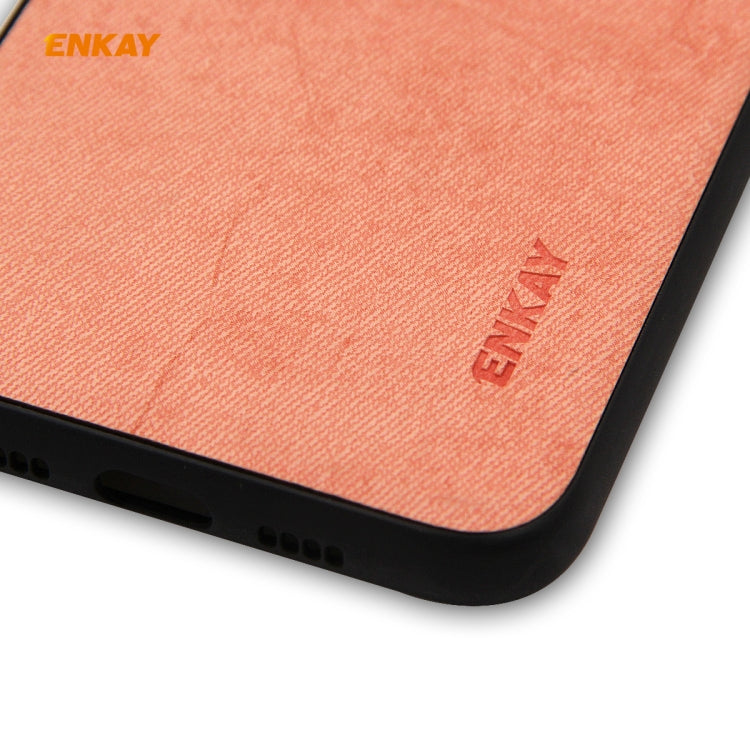 For iPhone 11 ENKAY ENK-PC028 Business Series Fabric Texture PU Leather + TPU Soft Slim Case(Blue) - iPhone 11 Cases by ENKAY | Online Shopping UK | buy2fix