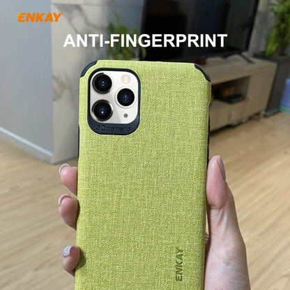 For iPhone 11 Pro Max ENKAY ENK-PC033 Business Series Denim Texture PU Leather + TPU Soft Slim Case Cover(Brown) - iPhone 11 Pro Max Cases by ENKAY | Online Shopping UK | buy2fix