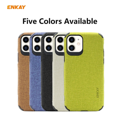For iPhone 11 ENKAY ENK-PC031 Business Series Denim Texture PU Leather + TPU Soft Slim Case Cover(Black) - iPhone 11 Cases by ENKAY | Online Shopping UK | buy2fix