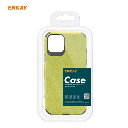 For iPhone 11 ENKAY ENK-PC031 Business Series Denim Texture PU Leather + TPU Soft Slim Case Cover(Black) - iPhone 11 Cases by ENKAY | Online Shopping UK | buy2fix